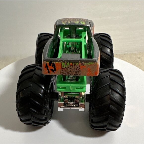 Hot Wheels Baja Buster Monster Truck Diecast Toy Green Chassis & Black Tires 1:6 - Picture 4 of 7